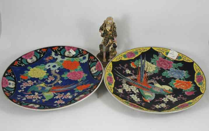 Appraisal: Japanese Porcelain Charger decorated with Birds of Paradise and a