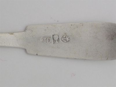 Appraisal: JAMES ORR An oar teaspoon c oz General light wear