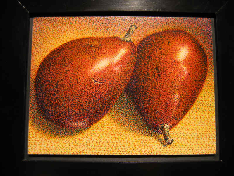 Appraisal: JERRY WILKERSON AMERICAN B RED PEARS acrylic on wood panel