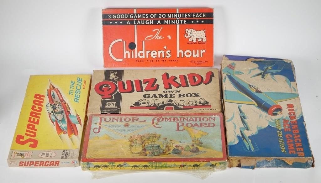 Appraisal: PARKER BROTHERS AND MILTON BRADLEY BOARD GAMESFive vintage Parker Bros