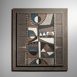 Appraisal: Clyde Burt American - Wall Tile c - glazed ceramic