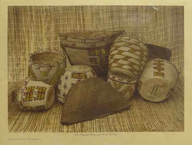 Appraisal: Edward Curtis gravure print ''Skokomish Baskets'' Prov attached to back