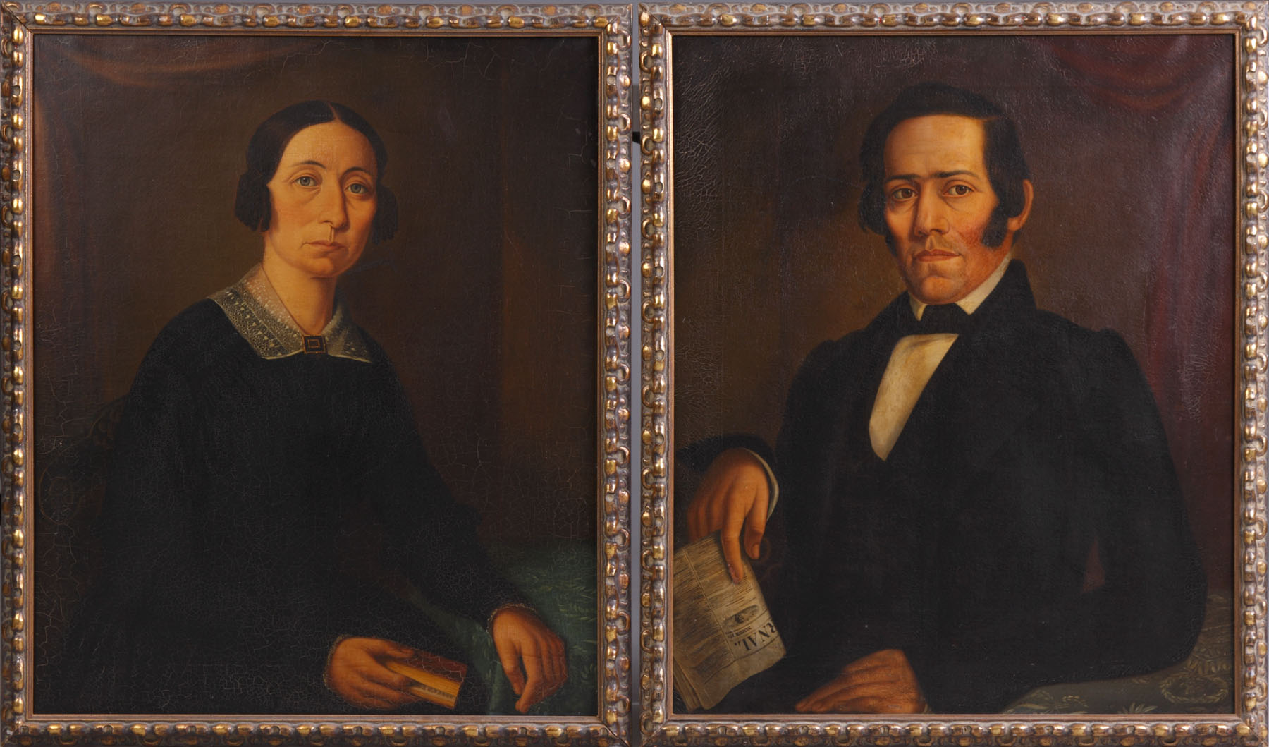 Appraisal: Henry Walton American - Two Portraits Sgn on reverse Painted