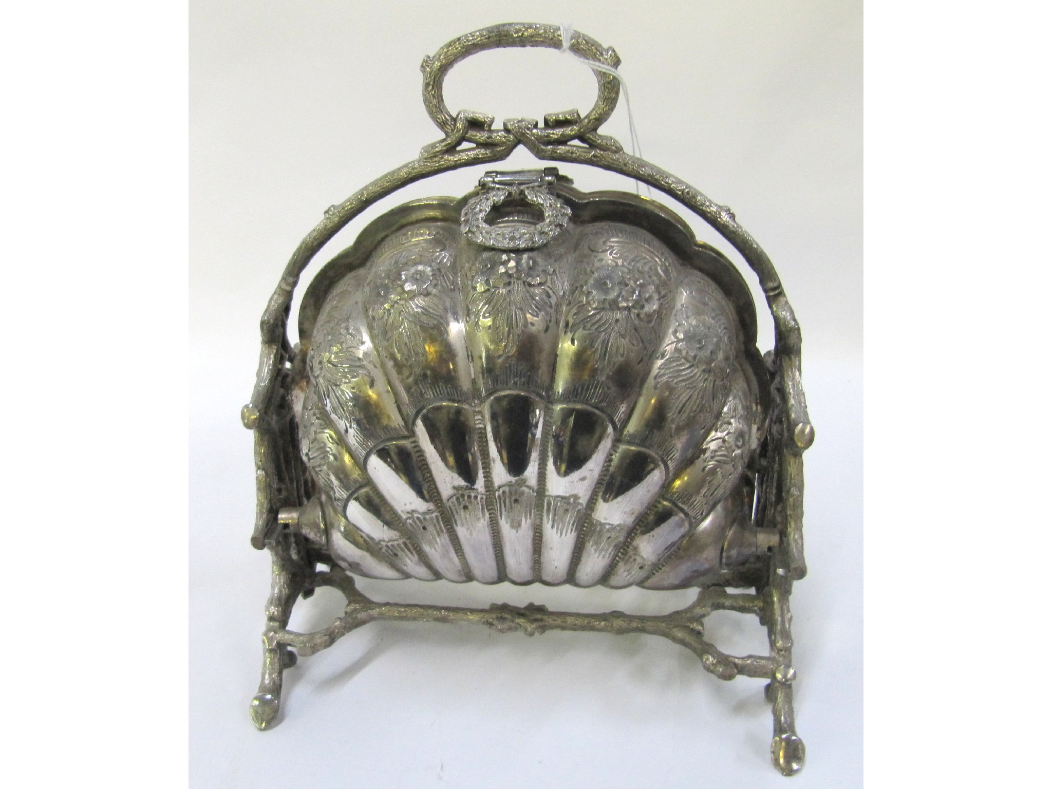 Appraisal: A Victorian silver plated biscuit box