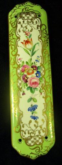 Appraisal: A rectangular door plate painted a bouquet of summer flowers