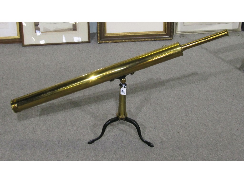 Appraisal: Brass telescope by R J Beck Limited on stand