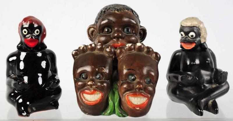 Appraisal: Lot of Black Americana Figures Made in Japan Two are