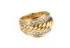 Appraisal: LADY'S RING - K yellow and platinum contemporary design ring