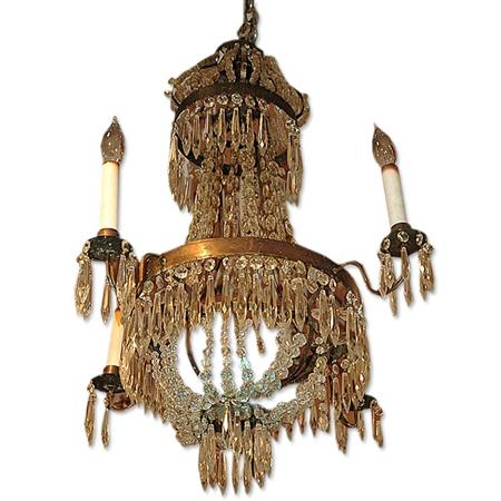 Appraisal: Pair of Continental Neoclassical Style Four-Light Chandeliers Estimate -