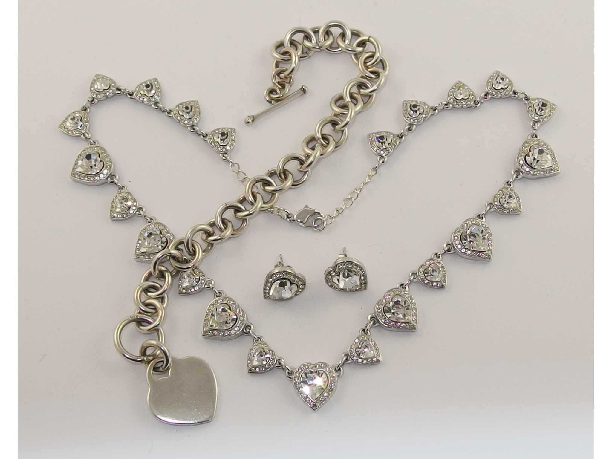 Appraisal: A multi heart necklace purported to be by Butler Wilson