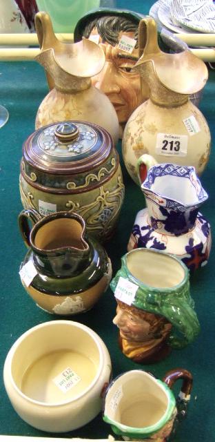 Appraisal: A quantity of ceramics including three Royal Doulton character jugs