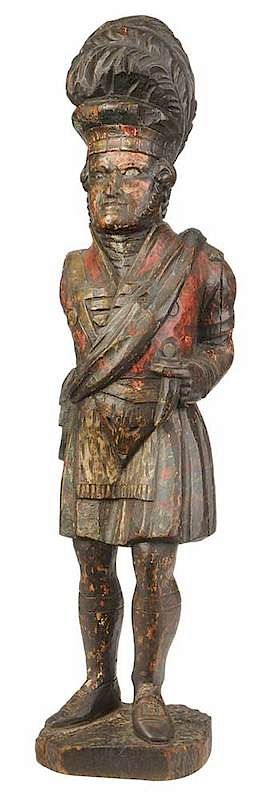 Appraisal: Carved and Polychrome Tobacconist Figure British or American late th