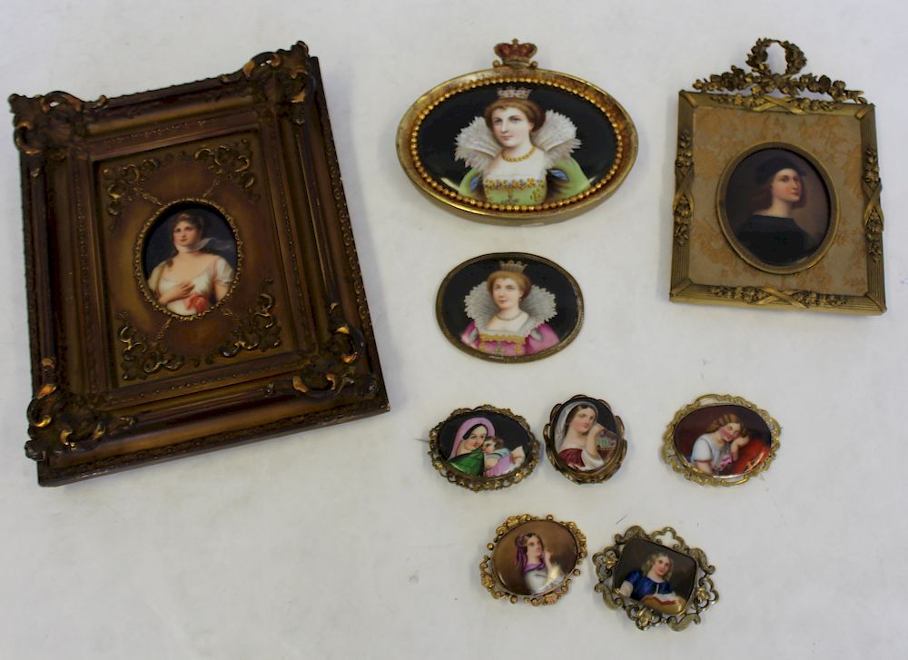 Appraisal: Grouping Of Porcelain Plaques Miniatures From a Forest Hills Queens