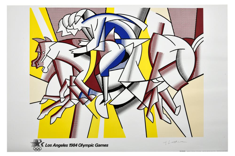 Appraisal: ROY LICHTENSTEIN - LOS ANGELES OLYMPIC GAMES circa signed limited