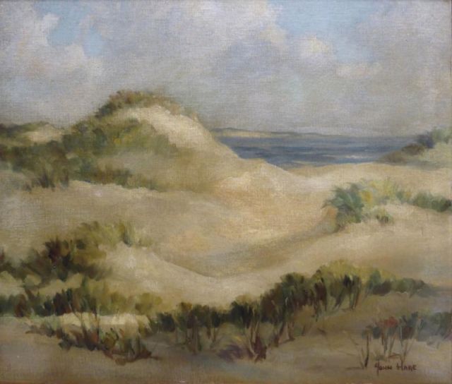 Appraisal: HARE John Oil on Board Provincetown Dunes Signed lower right