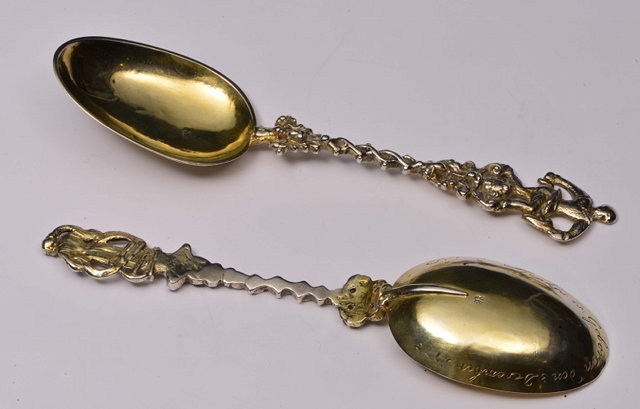 Appraisal: AN TH CENTURY DUTCH SILVER GILT SPOON with cast handle