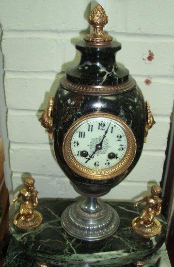 Appraisal: A late th Century vase shaped marble mantel clock in