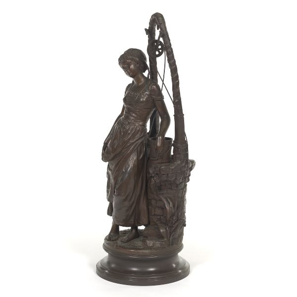 Appraisal: HENRI HONORE PLE FRENCH - Woman at a well Bronzed