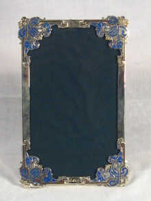 Appraisal: Russian Interest A silver and enamel picture frame hallmarked Moscow