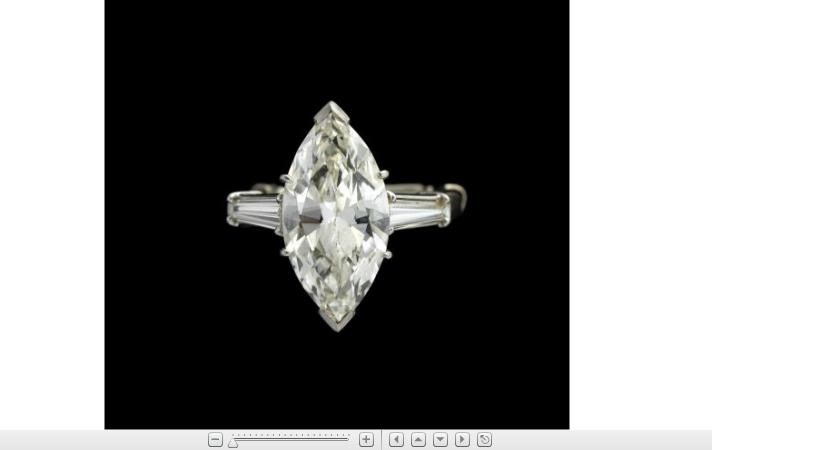 Appraisal: Lady's platinum and diamond dinner ringApproximately carat marquise cut diamond