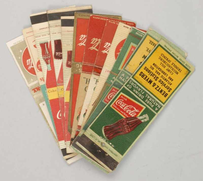 Appraisal: Lot of Coca-Cola Matchbook Covers Description s to s General