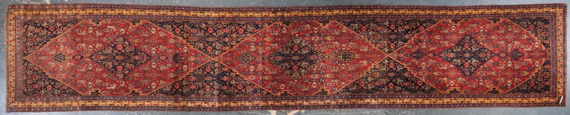 Appraisal: Antique Bijar runner approx x Persia circa