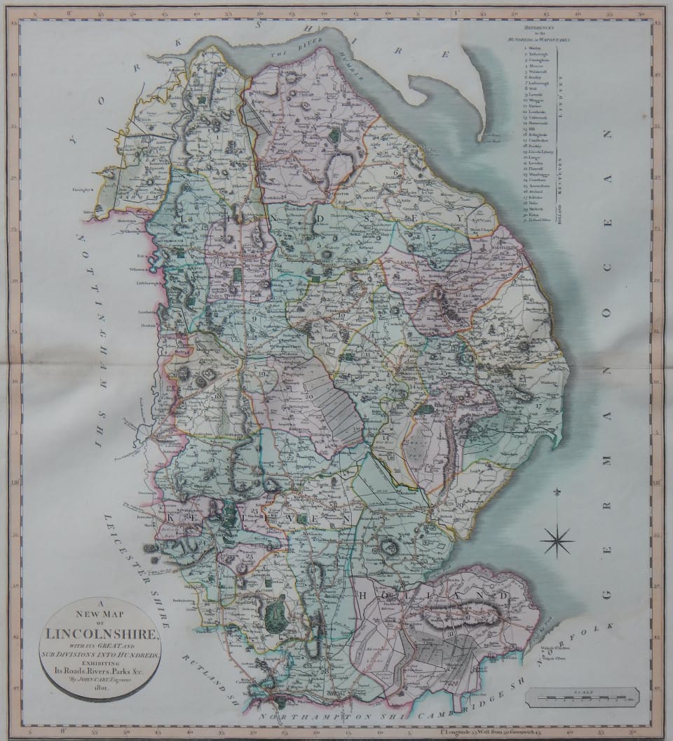 Appraisal: After John Cary A new map of Lincolnshire later hand