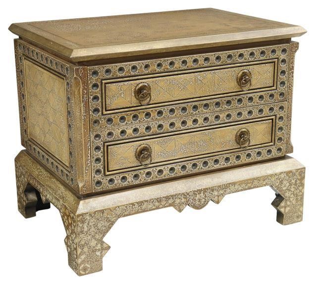 Appraisal: Decorator chest of drawers late th c two drawers with