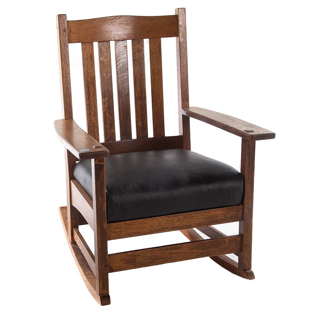 Appraisal: Stickley Mission Oak Rocking Chair First quarter of th Century