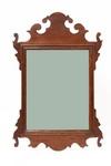 Appraisal: MAHOGANY CHIPPENDALE MIRROR - Period Diminutive Scale Chippendale Mahogany Framed