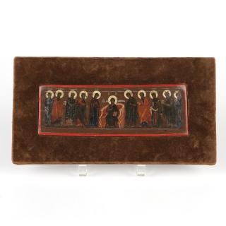 Appraisal: A Russian icon extended Deesis with Apostles Possibly th century