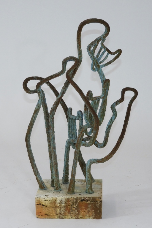 Appraisal: MARIE ZOE GREENE-MERCIER ABSTRACT BRONZE SCULPTURE Illinois Wisconsin - Part