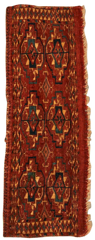 Appraisal: Tekke Mafrash Turkestan th century with silk highlights ft in