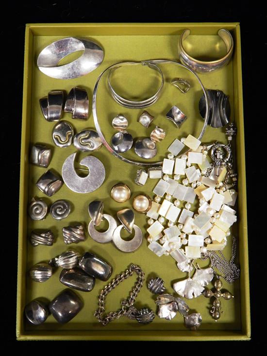 Appraisal: JEWELRY Costume Jewelry pieces most silver and some sterling some