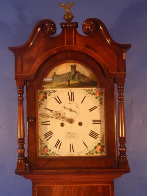 Appraisal: An early thC Lincolnshire oak and mahogany longcase clock with