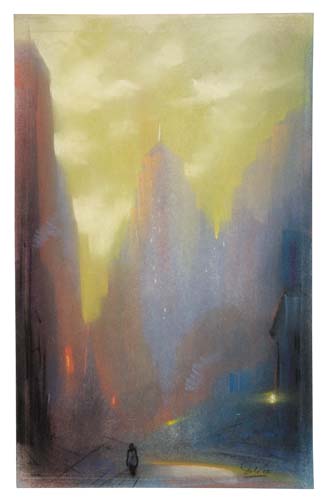 Appraisal: LEON DOLICE Sunset New York Color pastels on tan wove