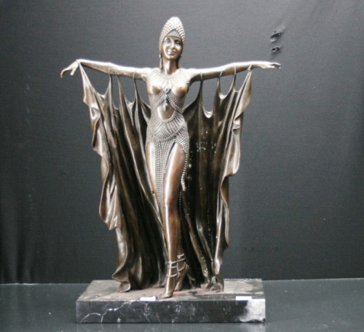 Appraisal: A large bronze figure of a dancer after Chiparus