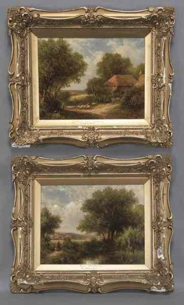 Appraisal: Pr Henry Maidment oil paintings on canvas ''Near Salisbury'' ''Farm