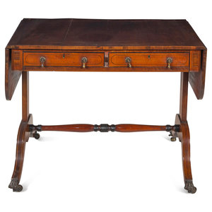 Appraisal: A Regency Mahogany Sofa Table Circa Height x width x