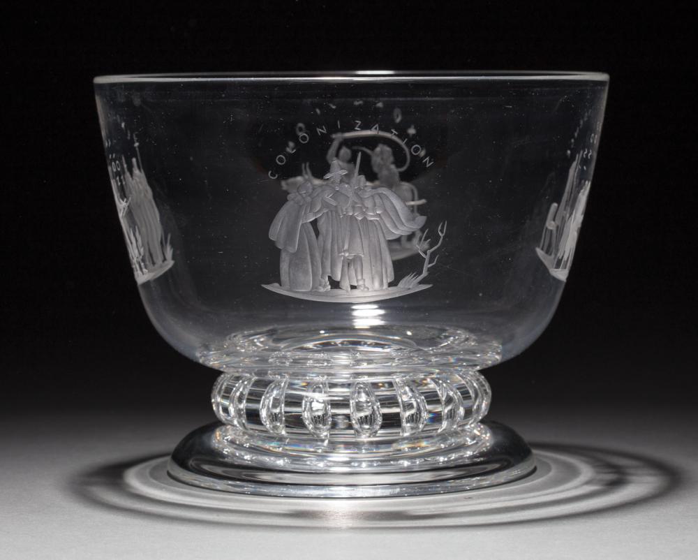 Appraisal: Steuben Glass American Ballad Bowl designed by George Thompson and