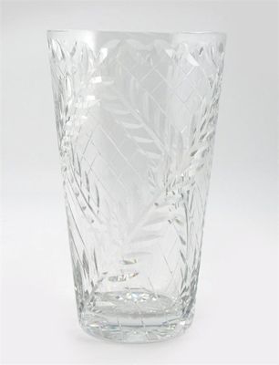 Appraisal: A Webb Corbett cut glass vase by Len Green cut