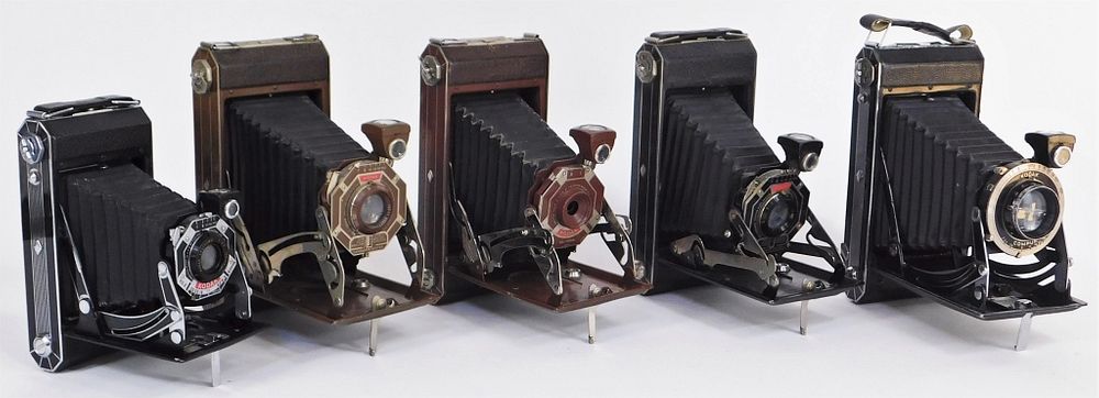 Appraisal: Lot of Kodak Art Deco Folding Cameras Lot of Kodak