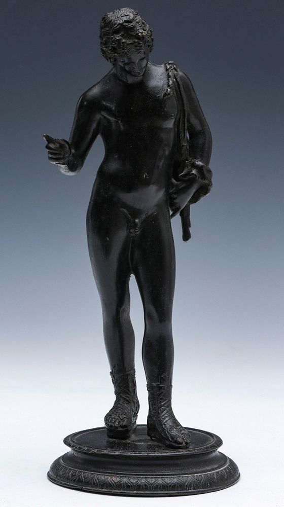 Appraisal: BRONZE CAST OF ANTONIUS WITH GOATSKIN AFTER THE ANTIQUE In