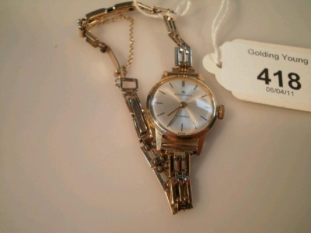 Appraisal: A ladies ct gold bracelet wristwatch by Bucherer g all