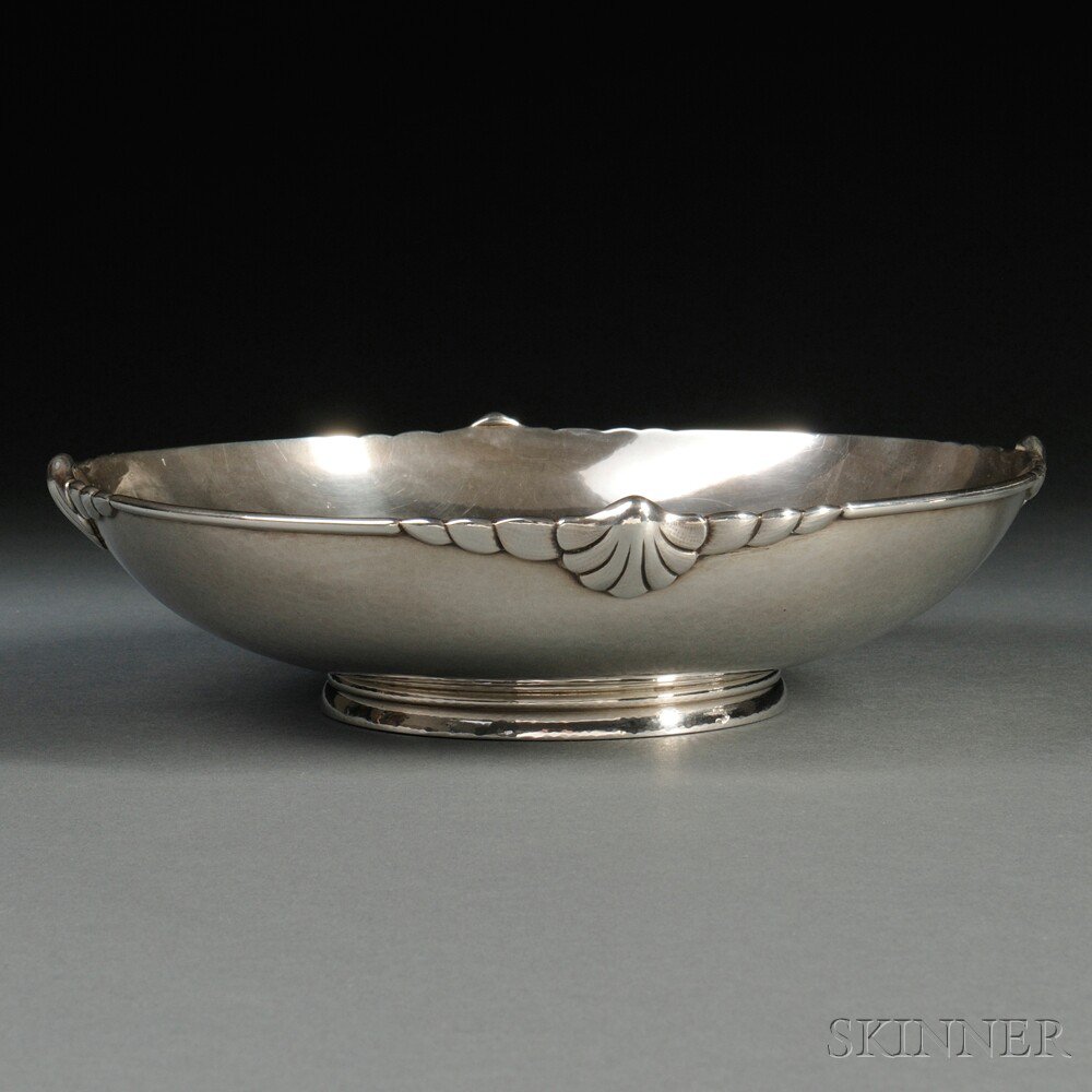 Appraisal: Julius O Randahl Arts Crafts Sterling Silver Center Bowl Chicago