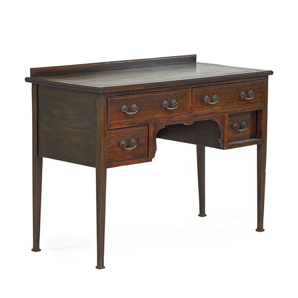 Appraisal: EDWARDIAN KNEE HOLE DESK Condition Report