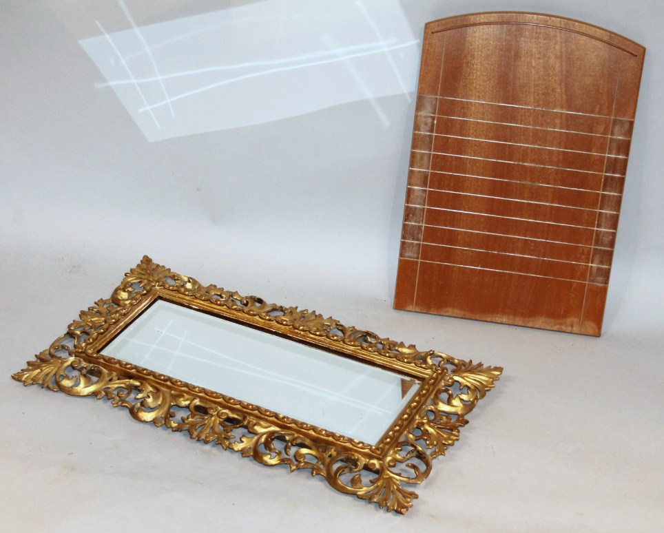 Appraisal: A George III style giltwood pier glass the rectangular mirror