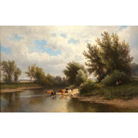 Appraisal: Hendrik-Dirk Kruseman Van Elten American - Esopus Creek Near Kingston