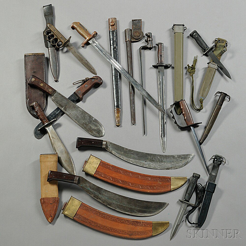 Appraisal: Twelve Bayonets and Knives c early to mid- th century