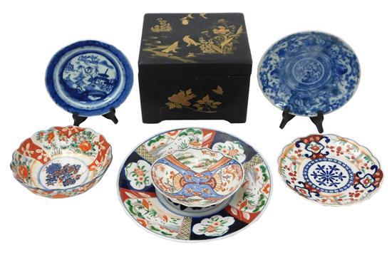 Appraisal: ASIAN Six pieces of Japanese and Chinese porcelain along with